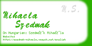 mihaela szedmak business card